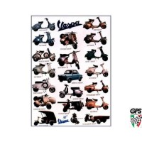 Poster Vespa Blue Logo