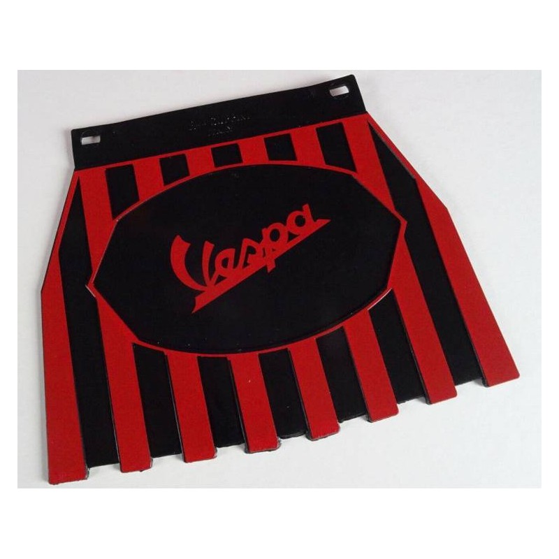 Mudflap Vespa Red Stripe on Bl