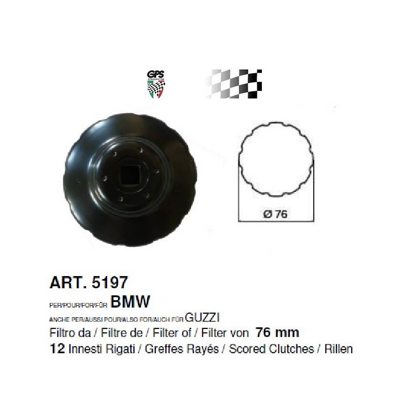 Oil Filter Tool 76mm 12 Flutes